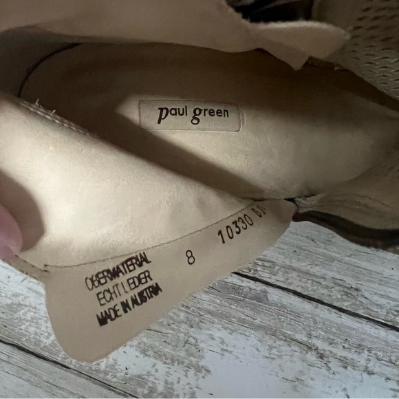 Paul Green Bonzai Nubuck Perforated Laser Cut Ankle Boot - Picture 14 of 14